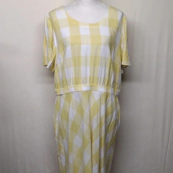Liz Claiborne Yellow Plaid Dress - Picture 3 of 13